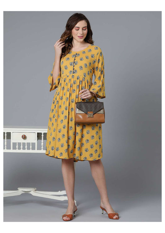 Viscose Rayon Printed  Dress